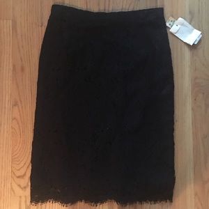NWT Jones New York Black lace pencil skirt